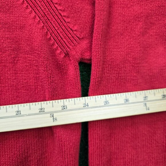 Tommy Hilfiger Sweater Mens XL Red Heavy Knit Pullover Preppy Casual Outdoors - Picture 4 of 8